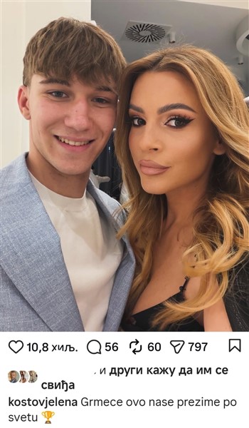 INSTAGRAM GORI-JELENA KOSTOV NA RODJENDANU VASILIJA KOSTOVA